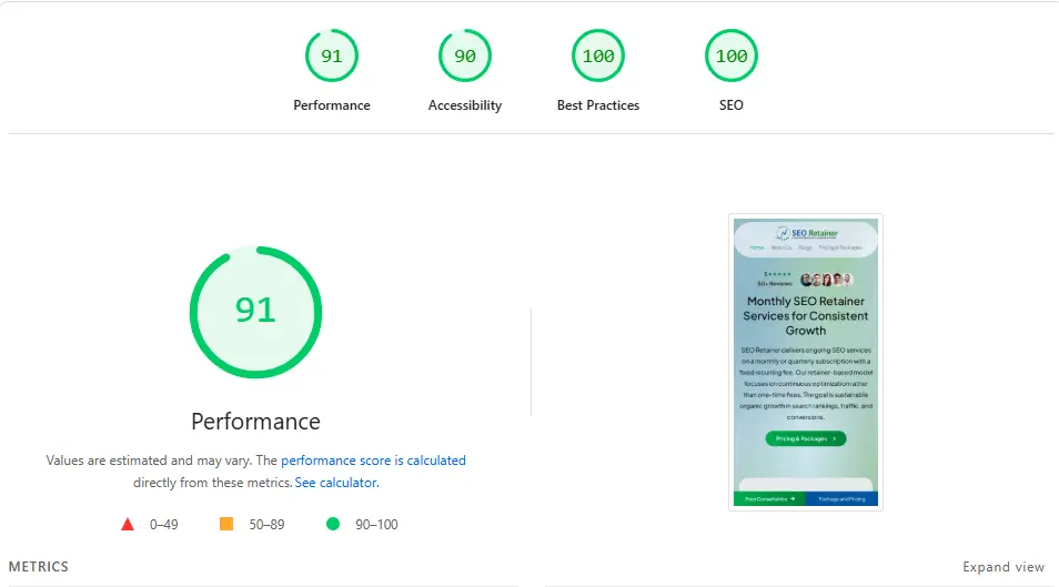 Speed optimiaztion for local seo