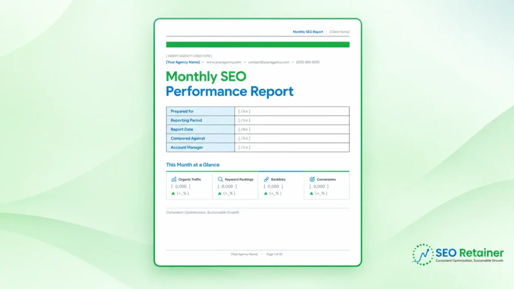 Monthly SEO Report Template